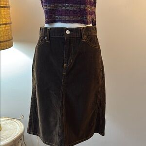 GAP Black A-Line Corduroy Skirt